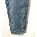 Umgee USA Distressed Denim Pull-On Jeggings Ankle Zip Stretch Cotton Blend Sz XL Photo 3