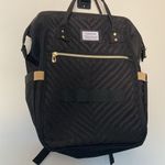 Vsnoon Quilted Black Diaper Travel Backpack with USB Port & Laptop Sleeve Photo 2