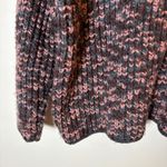John + Jenn JOHN‎ + JENN Oversized Textured V-Neck Sweater Size Large Cozy Knit Pink Gray Photo 2