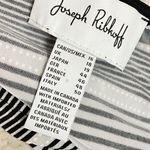 Joseph Ribkoff Black White Striped Long Sleeve V-neck Dress Women's Size 16 Photo 7