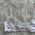SKIMS Skim Fits Everybody Lace Scoop Bralette Marble Candy Heart Print Size Medium Photo 4