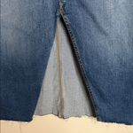 Torrid  Feel The Fit Blue Denim Jean Skirt with Front Slit Raw Hem size 16 Photo 6