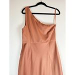 BHLDN Anthropologie  Womens Dress Brown One Shoulder Maxi Evening Bridesmaid 12 Photo 7