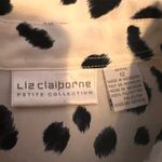 Liz Claiborne  Petite Collection Animal‎ Print Blouse Button Up Top 12P Photo 1