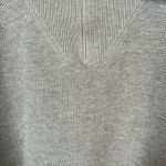 LUNYA | Cottonsilk Collared Half Zip Sweater in Heather Gray | Large Photo 2