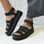 Dr. Martens  Doc Blaire black platform gladiator sandals black leather size 9 EUC Photo 0