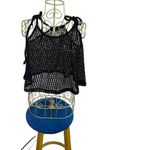 Roxy Black Cropped Mesh Tank Top Woman - Size Small Photo 2