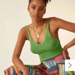 Anthropologie Maeve by  “Everyday Maryanne” Bright Green Sweater Tank Top  SIZE M Photo 0