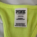 PINK - Victoria's Secret  Bright Yellow Sleep Racerback Tank Top Size Large Photo 6