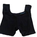 Ivy Park  Womens Black Biker Shorts M Compression Spell Out Waist Knee Length Photo 4