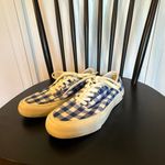 J.crew X Seavees blue gingham canvas sneakers 6 Photo 2