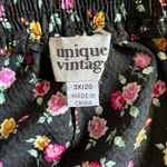 Unique Vintage EUC 3X 20 Black Pink Floral Ditsy Daryl Skort Photo 4