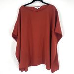 CROSBY by Mollie Burch XL Kendall Top Orange Drape Kaftan Top Lagenlook boxy Photo 1