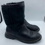 UGG  Brooks Boots 5381 Black Leather & Suede Womens Size 6 warm cozy comfy winter Photo 0