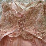 NWT Kimberly Boutique Light Pink Size 2 Beaded Silk Dress with Corset Back Photo 7