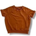 Aerie  Short Sleeve Crew Neck Sweatshirt Rust Orange Size XS Baggy Oversized Photo 1