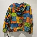 Patchwork hoodie handmade Multicolor 1/2 Zip Women Medium70s Boho Hippie Funky l Orange Size M Photo 4