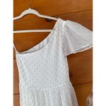 Lulus  Shining Sight White Metallic Gold Dotted One-Shoulder Midi Dress Size XS Photo 5