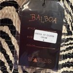 Balboa Odessa Zebra Stripe Crop Top. Size Medium Black Photo 5