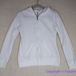 Gilligan & O'Malley Bride Wedding Hoodie Sweatshirt Full Zip Rhinestone Fitted White Size XS Photo 0