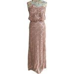 Sorella Vita  Bridesmaid Dress Rose Gold Sequin‎ Maxi Gown Sleeveless Formal Sz 2 Photo 3