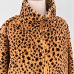 Billabong Faux Fur Leopard Pullover 1/2 Half Zip Sweater Size XL Photo 2