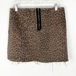 Pistola Nora Animal Print Frayed Hem Mini Skirt, Size 10 Photo 1