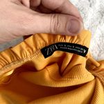 ZARA  Orange Ribbed Halter Ruffle Colorful Summer Beach Crop Top S Photo 4