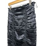 Dolce & Gabbana black ruched silk pencil skirt size 40 Photo 3