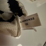 Commense || Wear Your Stripes Knit Sleeveless Tunic Top Sweater Vest XS White Photo 7