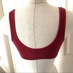 Burgundy ribbed bralette Photo 4