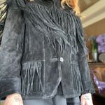 Leather Fringe Motorcycle Jacket Size L Photo 5