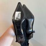 St. John Black Suede Fringe Trim Knee High Heeled Boots Size 7.5B Photo 8