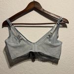 Victoria's Secret Victoria’s Secret Light Blue Sheer Lace Unlined Bra 36DD Satin Trim Corset Wire Photo 7