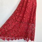 Astr The Label Lace Midi Dress A Line Spaghetti Strap V Neck Rust Orange Red L Size L Photo 8