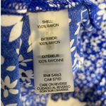 Calvin Klein Blue Floral Faux Wrap Midi Dress Sz 8 Photo 6