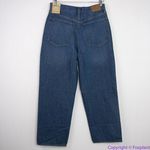 Madewell NEW ‎ Baggy Straight Jeans in Dark Worn Indigo Wash, 28 Photo 9