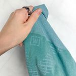 Wolford Shiny Grid Leggings Metallic Ice Jade Silver Athleisure Glam Designer S Blue Photo 6