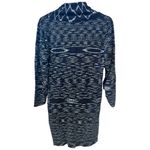 Gianni Bini  Modern Abstract Cowl Neck Knit Top Medium 3/4” Ruched‎ Sleeve Photo 1