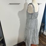 Flower & Feather Size L Midi Dress Navy Striped Tiered Preppy Beach Resort Chic Blue Size L Photo 7