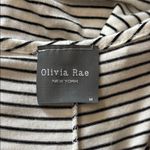 Olivia Rae  Striped Black & White Midi T-Shirt Dress Size Medium Photo 5