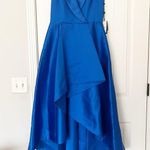 Adrianna Papell NWT Tuxedo High Low Gown Ultra Blue Photo 4
