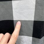 SheIn Buffalo Plaid Mock Neck Short Sleeve Crop Top in Black/White - Size Small Photo 2