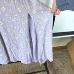 Forever 21 Lilac Lavender Ditsy Floral High Neck Victorian Open Back Boho Empire Maxi Dress Photo 7