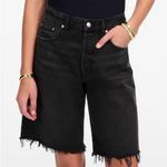 Madewell Black The Essex Long Baggy Fringe Shorts Size 25 Photo 1