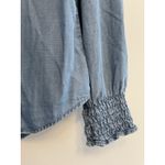 Cloth & Stone  Chambray Button Up Shirt Women XL Western Prairie Collared Blue Photo 5