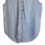 NYDJ Not Your Daughter’s Jeans Vara Indigo Sleeveless Chambray Top MCHM3463 XS Photo 6