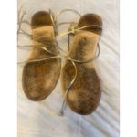 J.Crew Metallic Gold Leather Lace Photo 1