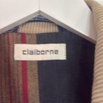 Claiborne Vintageādenim vest flannel lined with corduroy collar small Blue Photo 2