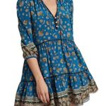 Veronica Beard  Hawken Tiered Paisley-Print Stretch-Silk Mini Dress Size 6 Photo 0